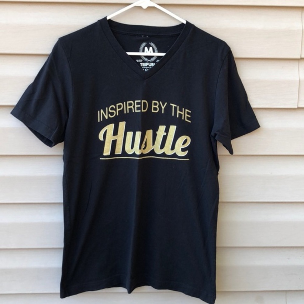 Tee Public men’s black&gold short sleeve shirt